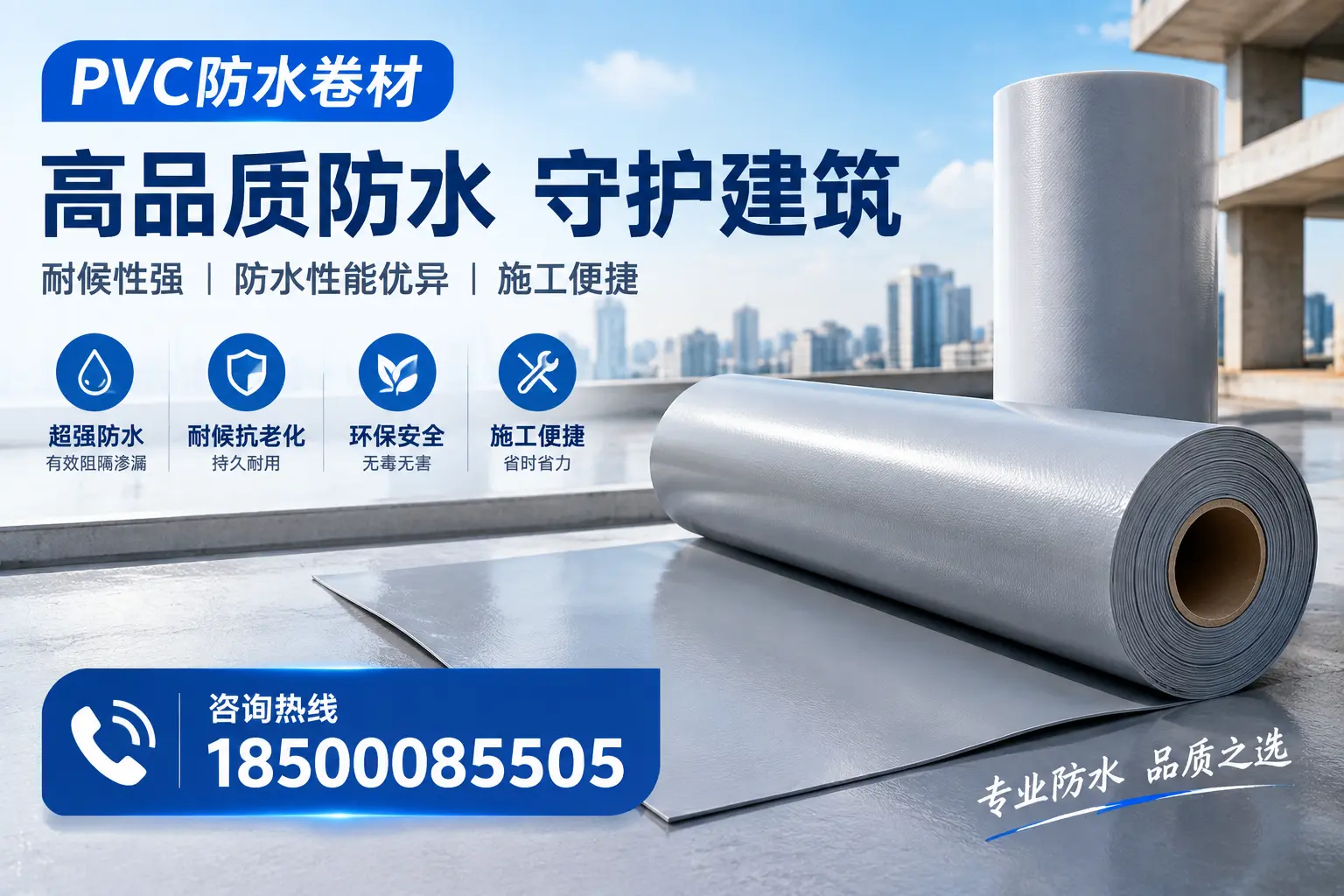 PVC防水卷材的防水效果评测，适合绍兴的科学依据